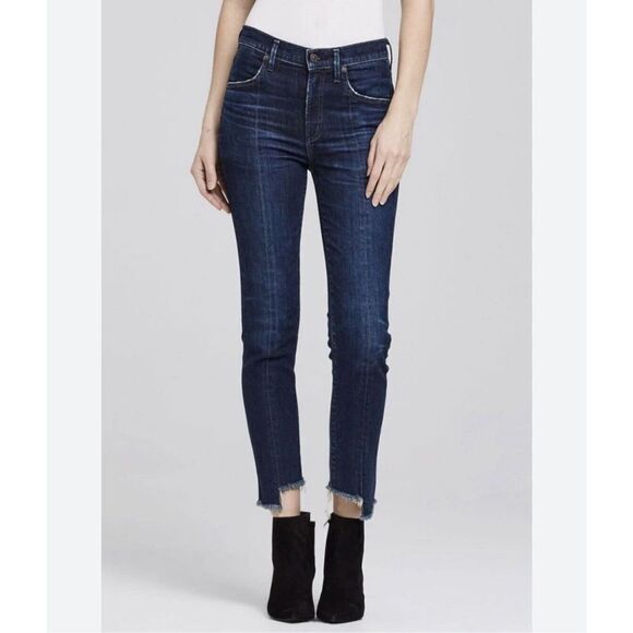 Citizens of Humanity dark wash Amari step hem size 25 jeans - Picture 1 of 6